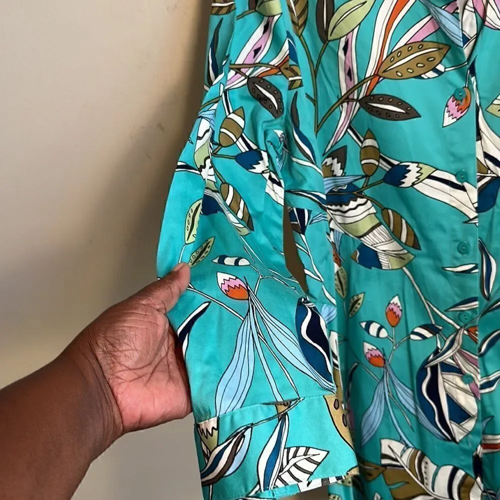 Nic +Zoe Tropical Novelty Blouse XL